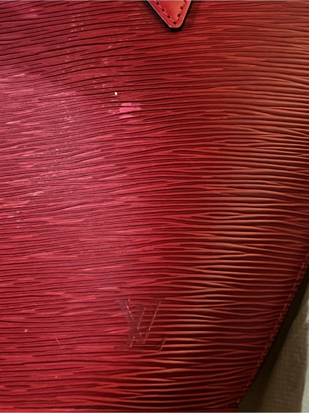 Louis Vuitton Red Textured Epi Leather Tote